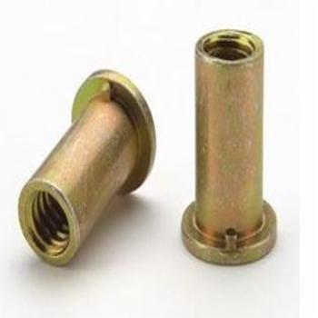 AEA25K200, Rivetnut Insert, 1/4-20 UNC-3B (.140-.200 Grip) Round Body, Flat Head/Keyed, Aluminum,